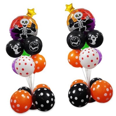 Zestaw dekoracji balonów na Halloween Cukierek albo psikus Dynia Kropka