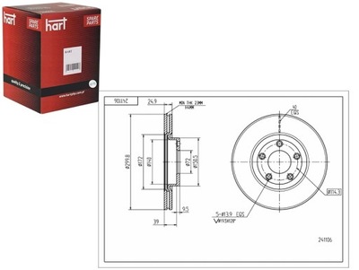 DISCOS DE FRENADO 2SZT. PARTE DELANTERA MAZDA3 1.8-2.0 03- MALOWANE HART  