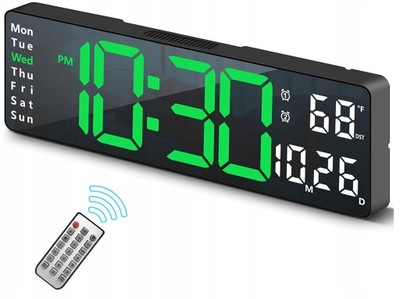 METER SCIENNY LED CLOCK 6629 BLACK 32CM  