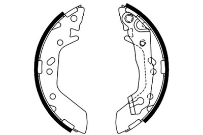 TOMEX BRAKES BRAKE SHOES BRAKE SET HYUNDAI ACCENT 99-  