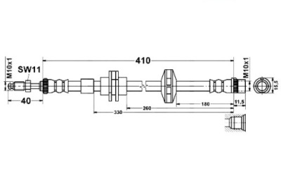 Шланг гальмівний ate 462100001r 19036537 фото №1