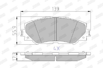 JURID 572598J КОЛОДКИ ТОРМОЗНЫЕ