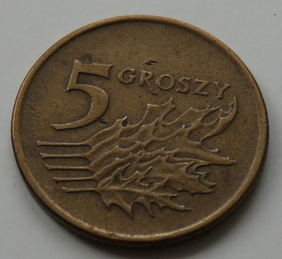 POLSKA - 5 groszy gr 1992 r. z obiegu (2)