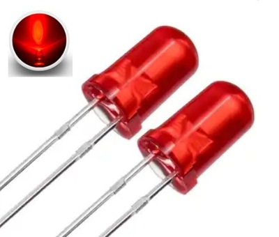 Dioda DIP LED 5mm RED czerwona COLOR 50 sztuk