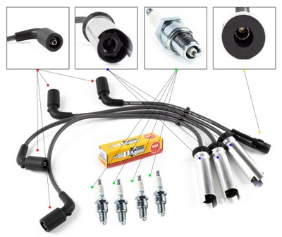 ACCIONAMIENTO + BUJÍAS NGK DAEWOO LANOS 1.3 1.5 97-  