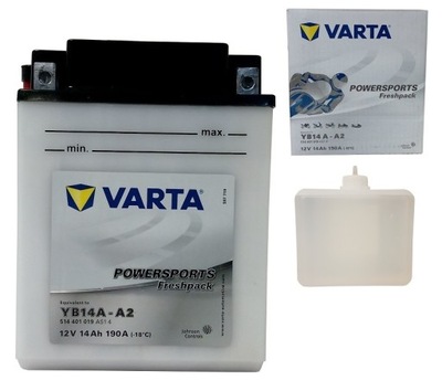 АКУМУЛЯТОР МОТОЦИКЛЕТНИЙ VARTA YB14A-A2 12V 14AH