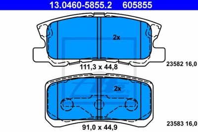 PADS BRAKE MITSUBISHI PAJERO 00- REAR PADS BRAKE MITSUBISHI PAJER  