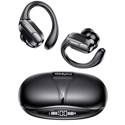 Słuchawki bezprzewodowe douszne sportowe gamingowe Lenovo Czarne