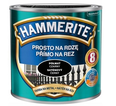 Farba HAMMERITE Prosto na rdzę czarny półmat 2,5L