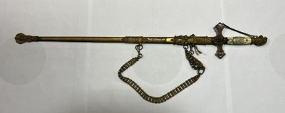 Miecz Masoński Oryginał XIX-XX wiek z łańcuchem