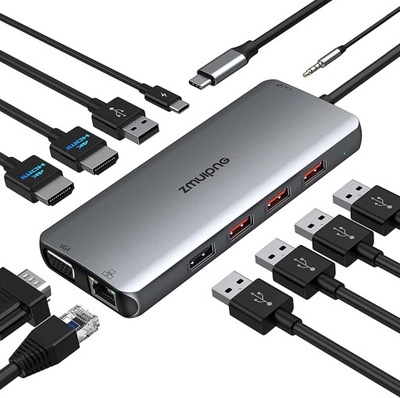 Stacja dokująca Tiergrade 12-in-1 USB-C [TG-HB014]