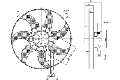 Nissens 85802 вентилятор, охолодження двигуна фото №1