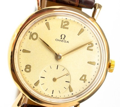 złoty zegarek Omega 18k Serwisowany Antyk 1947