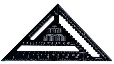 KĄTOWNIK STOLARSKI CIESIELSKI ALUMINIOWY ZE STOPKĄ 12” 300mm