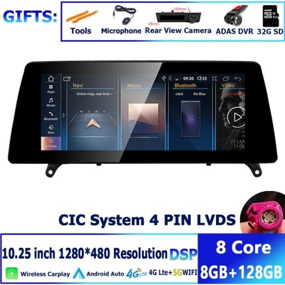 NAVEGACIÓN GPS ANDROID 12 DSP PARA BMW X5 E70 X6 E71 CCC CIC SISTEMA CARPLAY  