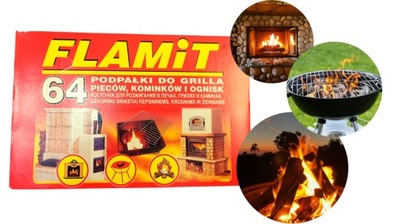 Podpałka KOMINKOWA Rozpałka GRILL Biała FLAMIT 64