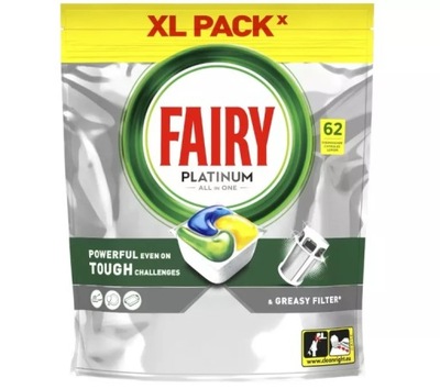 KAPSUŁKI DO ZMYWARKI FAIRY PLATINUM ALL IN 1 62SZT