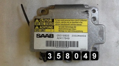 2001 saab 9-3 ecu 05018833 a0417349 фото №1