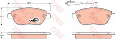 ZAPATAS DE FRENADO PARTE DELANTERA TRW GDB1655  