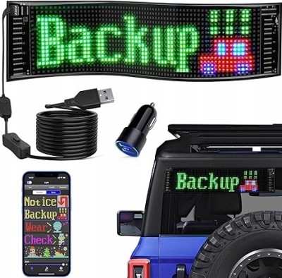 PANEL LED PASEK ELASTYCZNY OCZY DIABŁA PILOT RGB WYŚWIETLACZ EKRAN REKLAMA