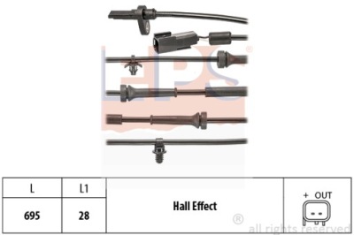 Датчик, швидкість обертова колеса eps 1.960.212 фото №1