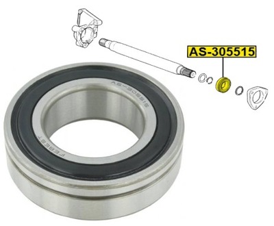 Підшипник підпори піввісь 30x55x15 opel chevrolet mercedes фото №1