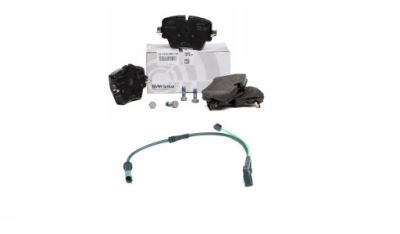 Набор тормозные колодки тормозные перед + датчик mini clubman f54 рестайлинг  оригинал фото №1