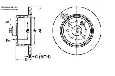 Ate тормозные диски тормозные 2szt. opel calibra a vectra a фото №1
