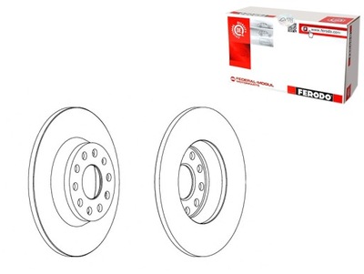 DISCOS DE FRENADO 2SZT. PARTE TRASERA AUDI A3 Q3 SEAT ALHAMBRA ALTEA ALTEA XL  