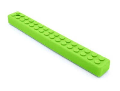 Duży gryzak logopedyczny klocek lego (zielony)