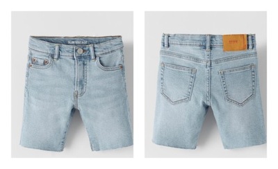 Zara Spodenki jeans chłopięce SLIM VINTAGE 164