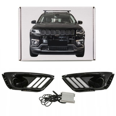 Свет drl led с поворотник jeep compass mp 17-20 фото №1
