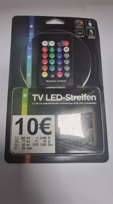 TAŚMA LED RGB DO TV 2X 50CM