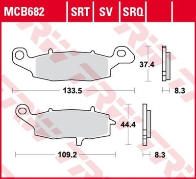 TRW ZF TRINKELĖS STABDŽIŲ KH229 SINTER NINJA 400 '11 