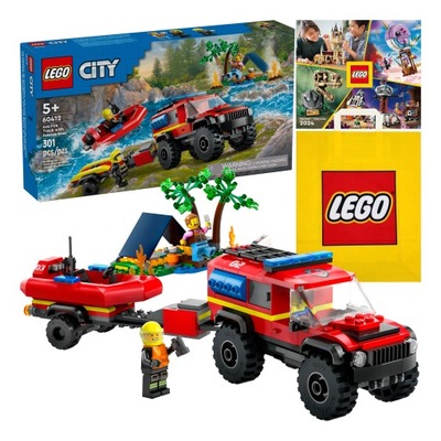 LEGO City - Terénne hasičské auto s loďou (60412) + Taška + Katalóg LEGO