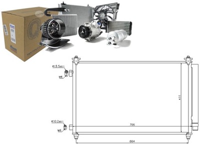 КОНДЕНСАТОР КОНДИЦИОНЕРА MAZDA CX-9 3.5/3.7 09.06- N