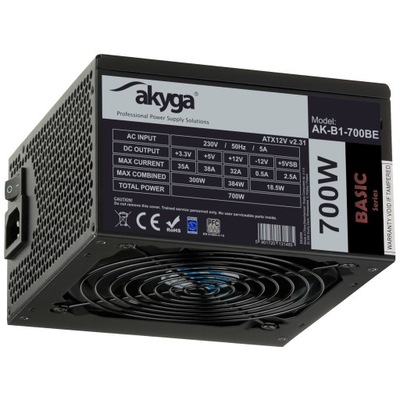 Akyga Zasilacz ATX 700W PPFC P8 4+4p PCI-E 6pin 6+2pin 5x SATA 2x Molex