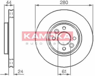 ДИСКИ ТОРМОЗНЫЕ ТОРМОЗНЫЕ ПЕРЕД KAMOKA 1032248