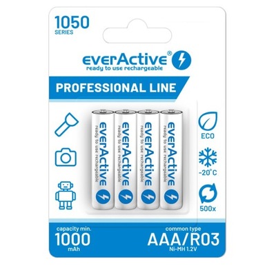 AKU. EVERACTIVE AAA 1050mAh NAŁADOWANE PROFESJ.