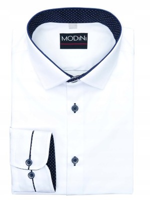 Biała koszula męska MODINI Y01 164-170 43-REGULAR
