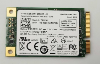 Dysk SSD Lite-On LMH-256V2M 256GB mSATA