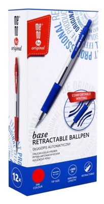 DŁUGOPIS AUTOMATYCZNY BASE CZERWONY (12SZT) MEMOBE