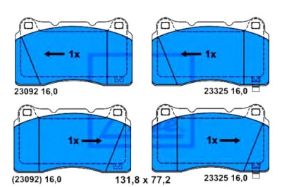 Тормозные колодки тормозные honda civic x mitsubishi carisma фото №1