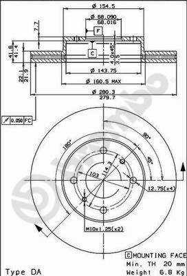 ДИСК HAM. ПЕРЕД ALMERA N16 00- PRIMERA P11 96-