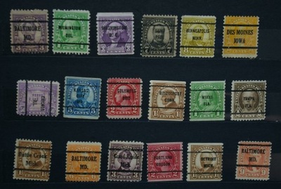 USA stare znaczki USA Bureau Precancel czyste 5