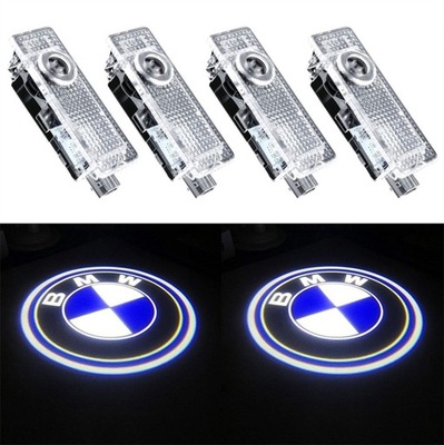 4X LED (СВЕТОДИОД ) SMD ФАРИ WEJŚCIOWE ПРОЕКТОР LASEROWY BMW ЛОГОТИП