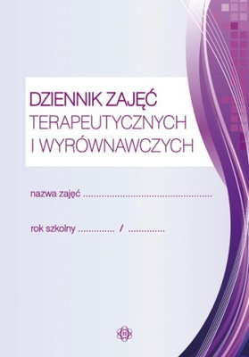 Dziennik zajęć terapeutycznych i wyrównawczych MEN - nauczyciel, terapeuta