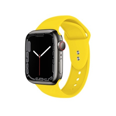 Apple watch pasek 42/44/45/49 mm (żółty) Crong Liquid
