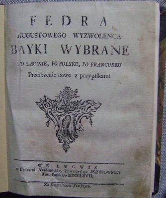 FEDRA AUGUSTOWEGO WYZWOLEŃCA BAYKI WYBRANE...1767