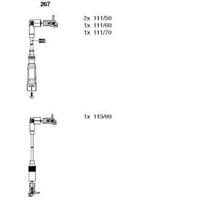 КОМПЛЕКТ ТРУБОК VW 1.1-1.3 85-.1,4ABD / BREMI